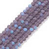 Half AB Color Plated Faceted Rondelle Glass Bead Strands EGLA-L007-F02-4mm-1