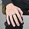 Textured 304 Stainless Steel Finger Rings FS-WG2C156-05-2