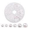 1Box ABS Plastic Imitation Pearl Dome Cabochons SACR-JP0001-09-1