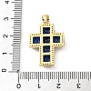 Brass Pave Cubic Zirconia Pendants CU-CBA03AF-17G-01-3