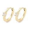 Brass Micro Pave Clear Cubic Zirconia Earrings X-EJEW-S228-03G-1