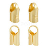 4Pcs Column Sterling Silver Cord Ends STER-BC0004-47G-1