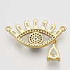 Brass Cubic Zirconia Pendants ZIRC-S061-83C-2