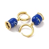 Bell Brass & Enamel Hoop Earrings for Women EJEW-U015-25G-D-2