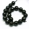 Natural Black Tourmaline Beads Strands G-C073-8mm-2-2