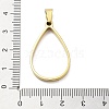 304 Stainless Steel Open Back Bezel Pendants STAS-Z091-05G-05-3