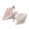 Natural Rose Quartz Pendants G-Z055-02P-09-2