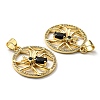 Brass with Cubic Zirconia Pendants KK-K341-22G-3