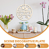 Creative Natural Wooden Wall Hanging Decoration WOOD-WH0039-005-3