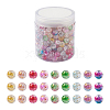 Transparent Spray Painted Crackle Glass Beads Strands GLAA-TA0003-09-33