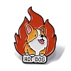 Creative Cartoon Cute Corgi Dog Hot Dog Zinc Alloy Brooches JEWB-U001-01H-1