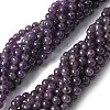 Natural Amethyst Beads Strands G-M445-8MM-01D-2