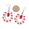 Handmade Glass Seed Beads Teardrop Dangle Earrings EJEW-MZ00296-01-3