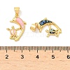 Brass Enamel Pendants KK-H534-01A-G-3
