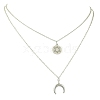 Brass Double Layer Necklaces NJEW-JN05013-1