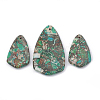 Synthetic Gold Line Regalite/Imperial Jasper/Sea Sediment Jasper Pendants G-S328-001E-2