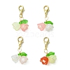 ABS Plastic Imitation Pearl & Acrylic Pendants Decoration HJEW-JM02977-2