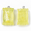 Transparent Resin Pendants RESI-S356-54B-04-2