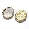 Brass Locket Pendants KK-F717-22AB-NR-1