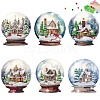 6Pcs Christmas DIY Diamond Painting Sticker Kits PW-WGAF467-01-5