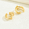 Fashionable Unisex Brass Rhinestone Cuff Earrings NI3068-1