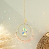 Electroplate Glass Teardrop Window Hanging Suncatchers DJEW-PW0008-13B-1