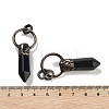 Natural Obsidian Faceted Pointed Bullet Pendants G-A221-03C-3