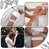 Flower Pattern Polyester Lace Elastic Bridal Garters AJEW-WH0470-01-6
