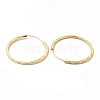 Rack Plating Brass Textured Hoop Earrings for Women EJEW-G341-05G-2