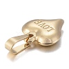 Valentine's Day 201 Stainless Steel Charms STAS-I159-02A-G-2