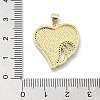 Brass Micro Pave Clear Cubic Zirconia Pendants KK-A221-03A-G-3