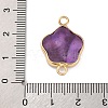 Natural Amethyst Flower Connector Charms KK-U042-17G-02-3