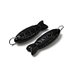 Natural Obsidian Carved Pendants G-G314-01P-07-2