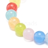 Imitation Jade Acrylic Round Beaded Stretch Bracelet for Kids BJEW-JB08721-02-4