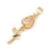 Brass Micro Pave Colorful Cubic Zirconia Pendants CU-CBA65F0-03G-2
