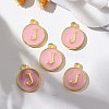 Golden Plated Alloy Enamel Charms X-ENAM-S118-07J-5