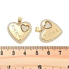 Brass Pave Clear Cubic Zirconia Pendants KK-U009-05E-G-3