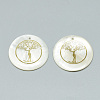 Freshwater Shell Pendants SHEL-Q016-013G-1