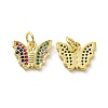Brass Micro Pave Colorful Cubic Zirconia Charms KK-E068-VF101-1