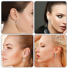ANATTASOUL 12 Pairs 12 Styles Cherry & Triangle & Eye & Bear & Zipper Buckle Alloy Dangle Stud Earrings for Women EJEW-AN0003-10-3