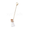 Empty Glass Wishing Bottle Pendant Decorations HJEW-JM02662-06-2