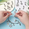 50Pcs 10 Styles Tibetan Style Alloy European Dangle Charms PALLOY-CJ0002-74-3