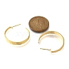 Rack Plating C-Shaped Brass Stud Earrings EJEW-H143-24G-5