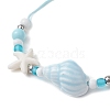 Adjustable Synthetical Turquoise & Porcelain & Natural Howlite Beaded Braided Bead Bracelets for Women BJEW-JB11707-3