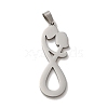 Non-Tarnish 304 Stainless Steel Pendants STAS-O005-08P-1