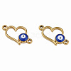 304 Stainless Steel Enamel Connector Charms STAS-N087-64-03G-2