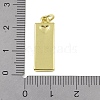 Brass Micro Pave Clear Cubic Zirconia Pendants KK-P266-06G-U-3