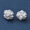 Brass Micro Pave Cubic Zirconia Beads KK-S336-07S-C-2