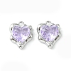 Brass Micro Pave Cubic Zirconia Charms KK-L208-06P-03-2