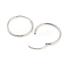 Rhodium Plated 925 Sterling Silver Huggie Hoop Earring Findings STER-P051-01A-P-2